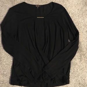 ella moss black open n front blouse💕